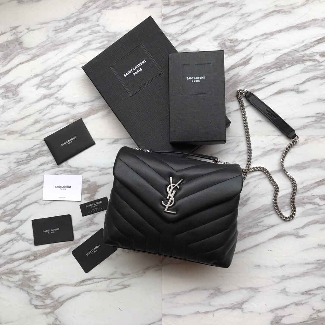 494699 LOULOU SMALL IN MATELASSÉ “Y” LEATHER, YSL SAINT LAURENT