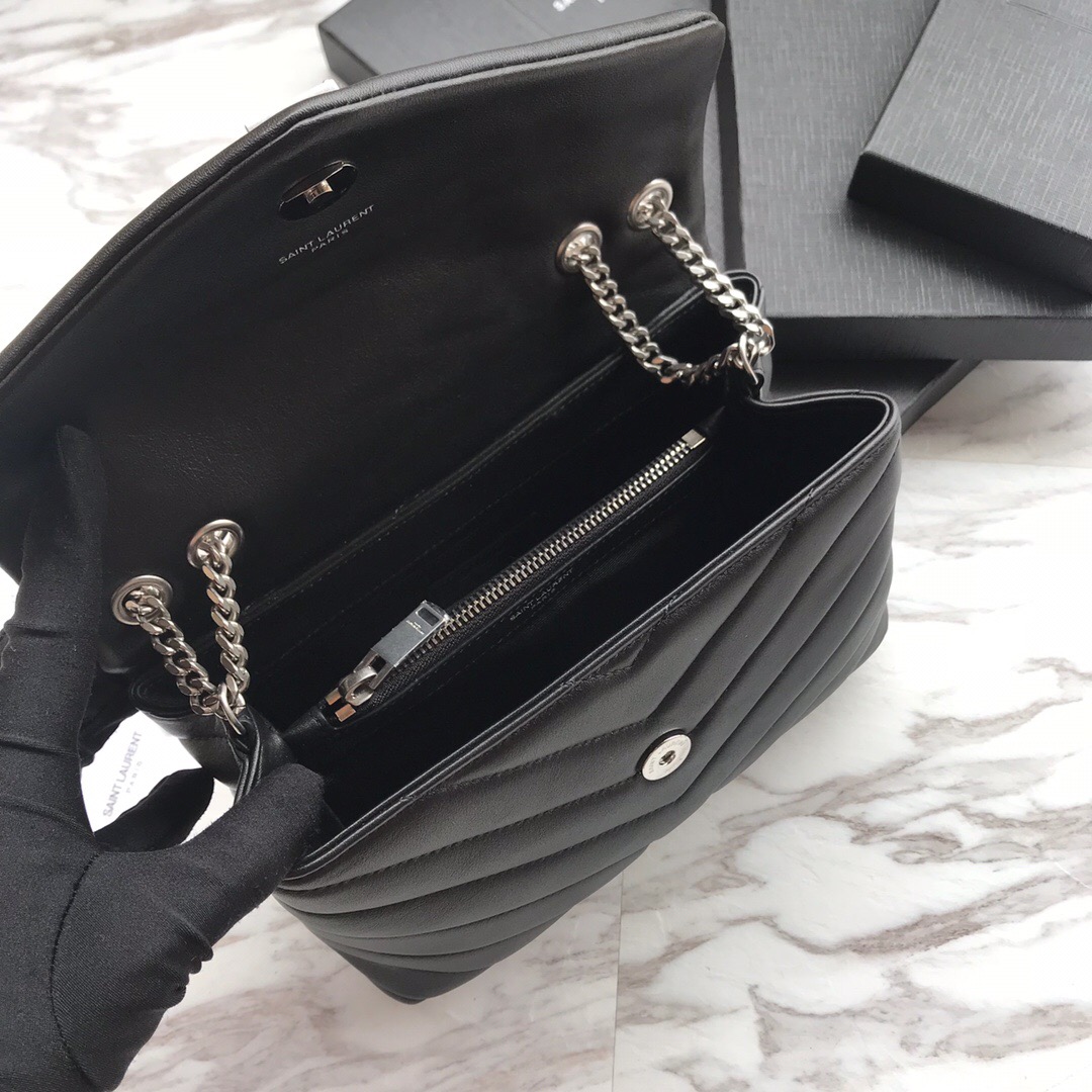494699 LOULOU SMALL IN MATELASSÉ “Y” LEATHER, YSL SAINT LAURENT