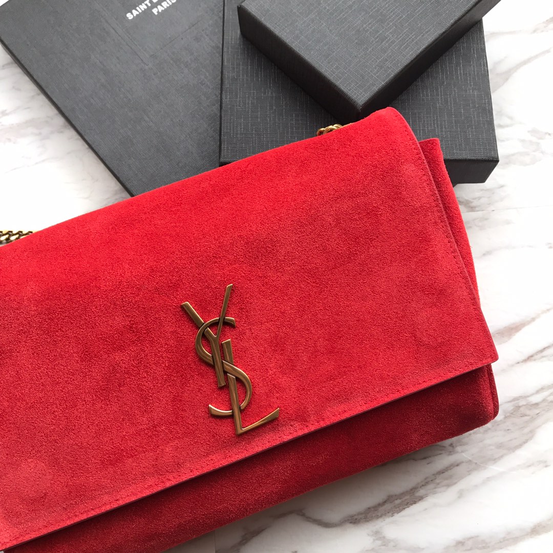 5538040UD7W6805 KATE MEDIUM REVERSIBLE IN SUEDE AND SMOOTH LEATHER, YSL Saint Laurent