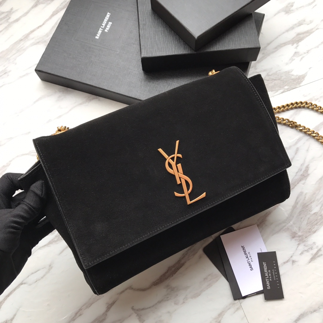 5538040UD7W6805 KATE MEDIUM REVERSIBLE IN SUEDE AND SMOOTH LEATHER, YSL Saint Laurent