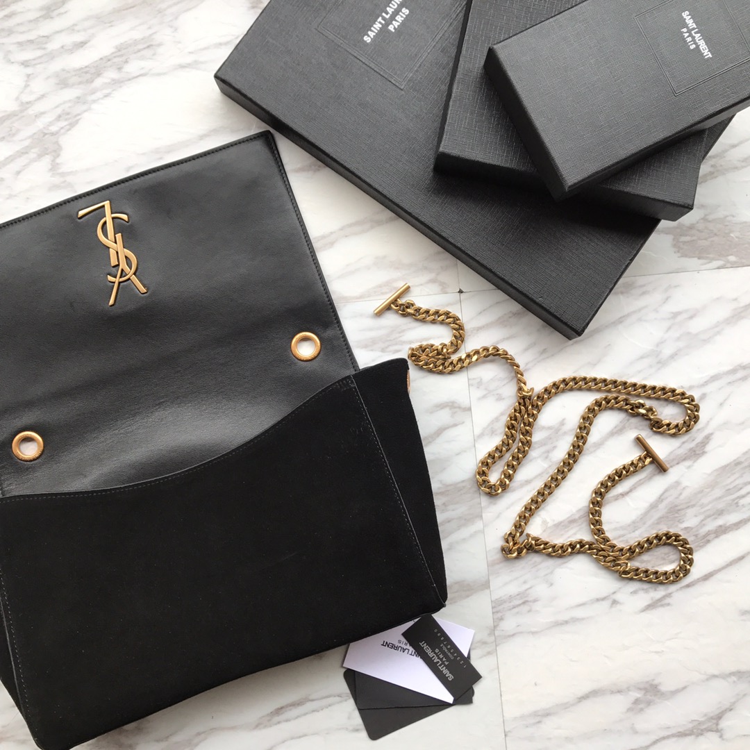 5538040UD7W6805 KATE MEDIUM REVERSIBLE IN SUEDE AND SMOOTH LEATHER, YSL Saint Laurent