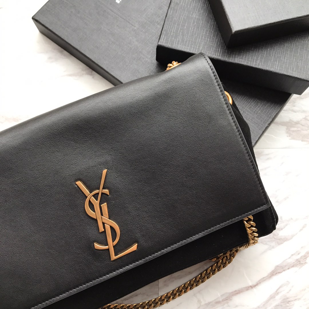 5538040UD7W6805 KATE MEDIUM REVERSIBLE IN SUEDE AND SMOOTH LEATHER, YSL Saint Laurent
