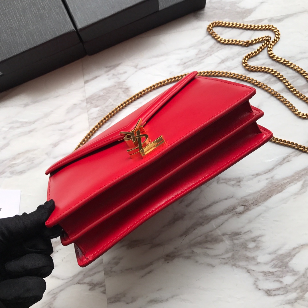 532750, CASSANDRA MONOGRAM CLASP BAG IN SMOOTH LEATHER, YSL Saint Laurent