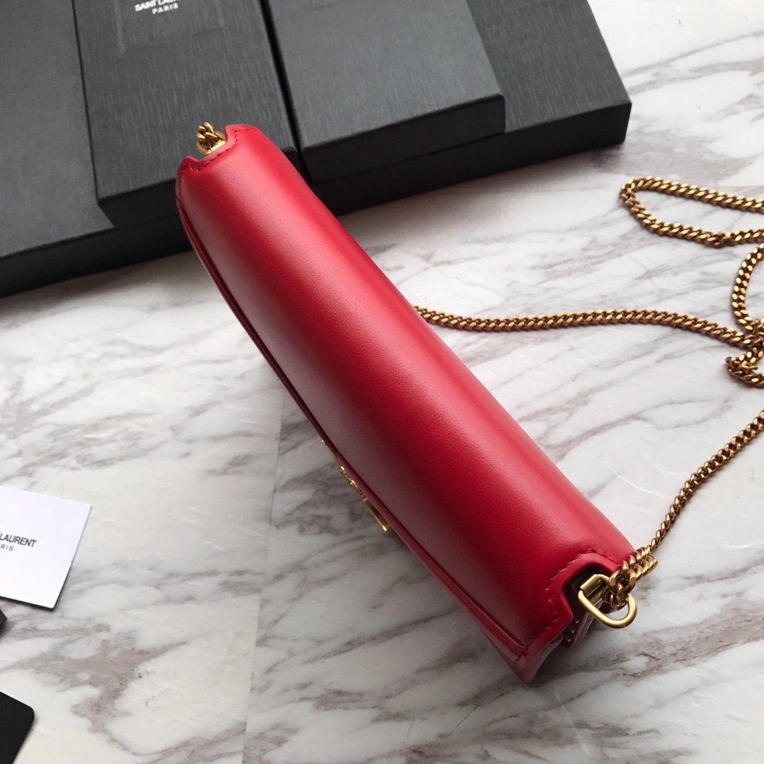 532750, CASSANDRA MONOGRAM CLASP BAG IN SMOOTH LEATHER, YSL Saint Laurent