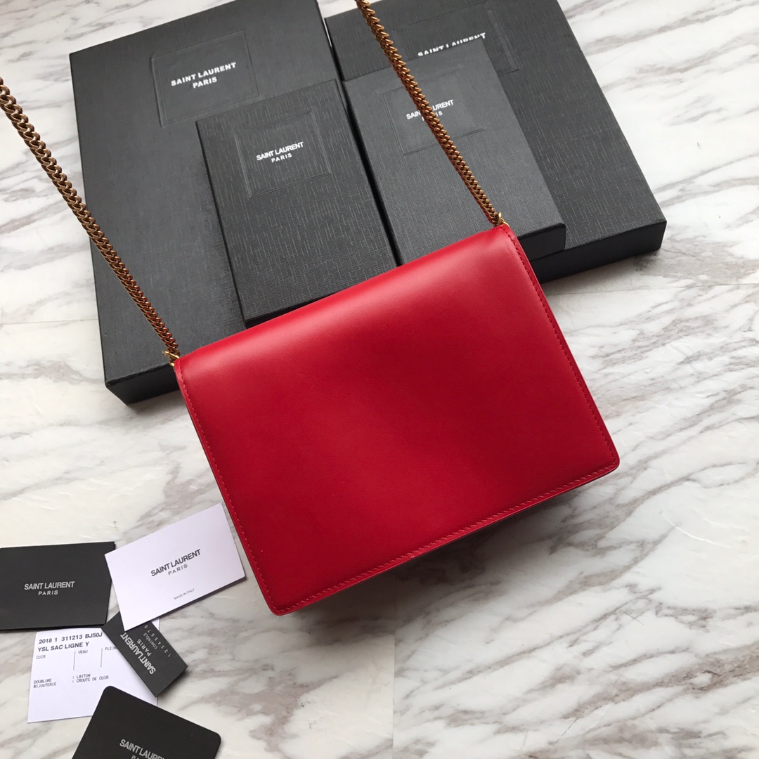 532750, CASSANDRA MONOGRAM CLASP BAG IN SMOOTH LEATHER, YSL Saint Laurent