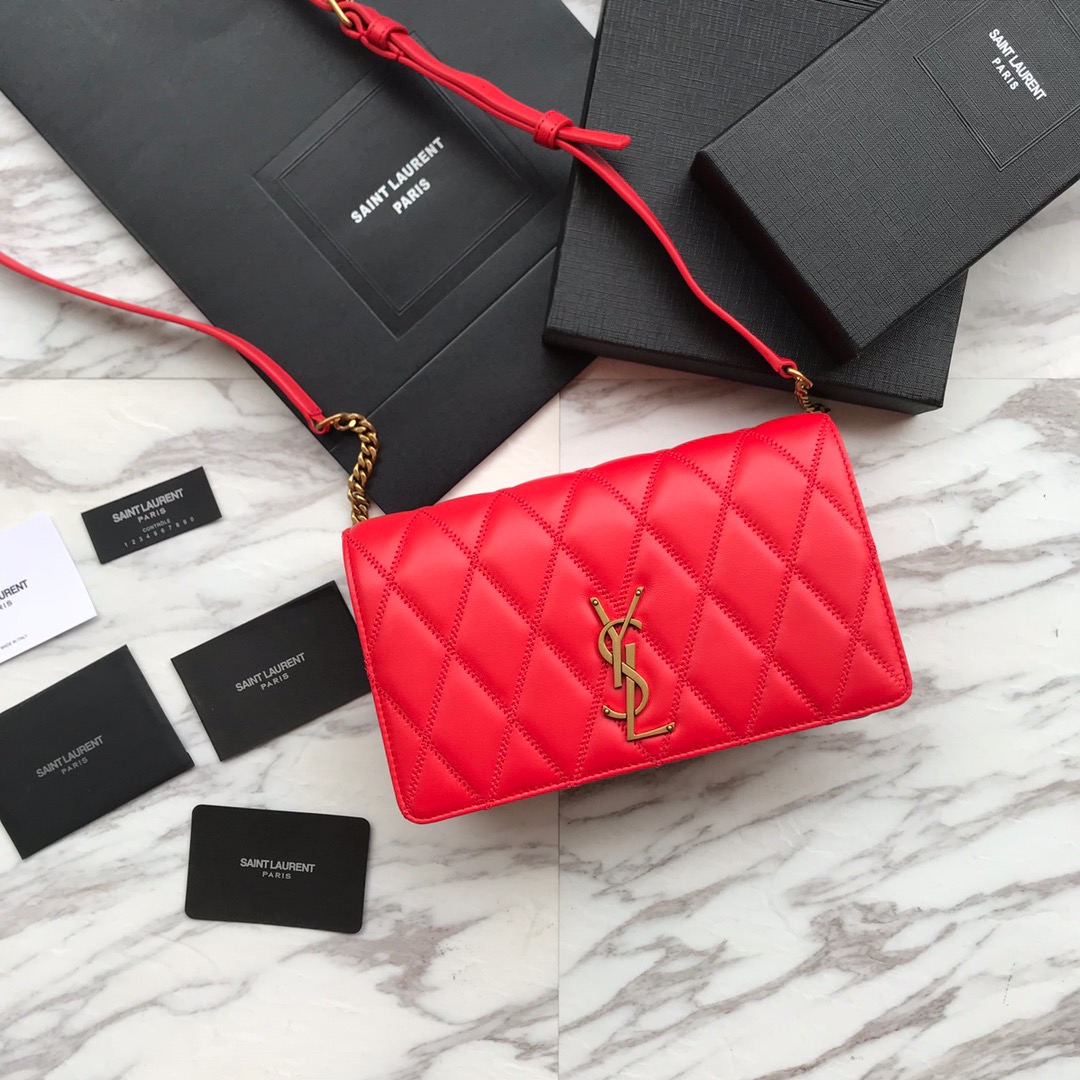 568906, ANGIE CHAIN BAG IN DIAMOND-QUILTED LAMBSKIN, YSL Saint Laurent