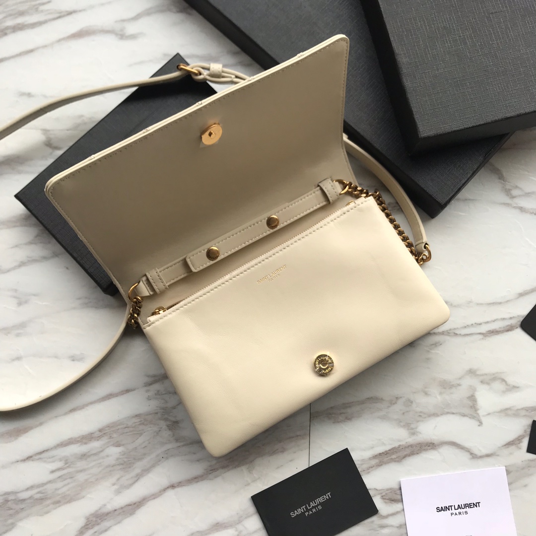 568906, ANGIE CHAIN BAG IN DIAMOND-QUILTED LAMBSKIN, YSL Saint Laurent