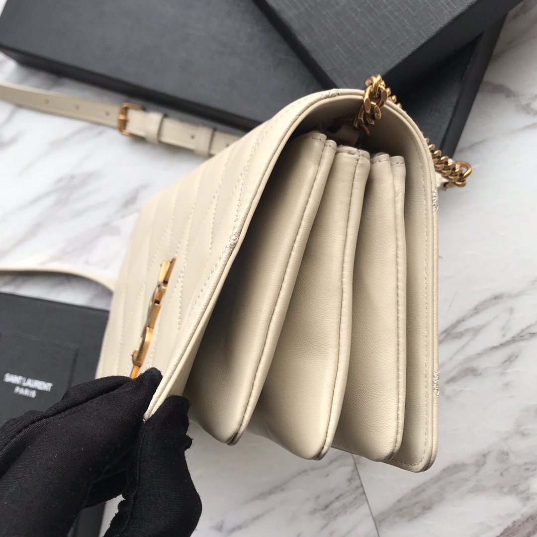 568906, ANGIE CHAIN BAG IN DIAMOND-QUILTED LAMBSKIN, YSL Saint Laurent
