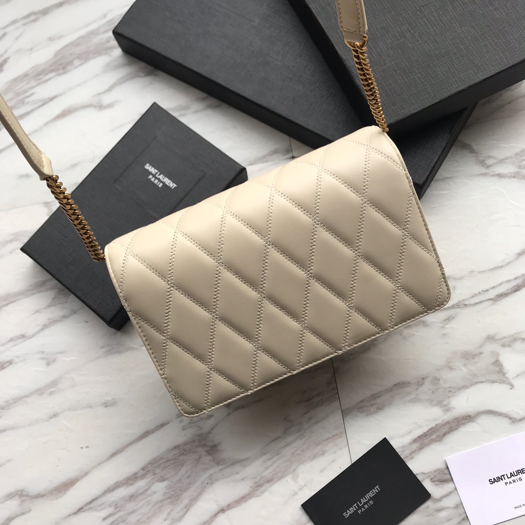 568906, ANGIE CHAIN BAG IN DIAMOND-QUILTED LAMBSKIN, YSL Saint Laurent