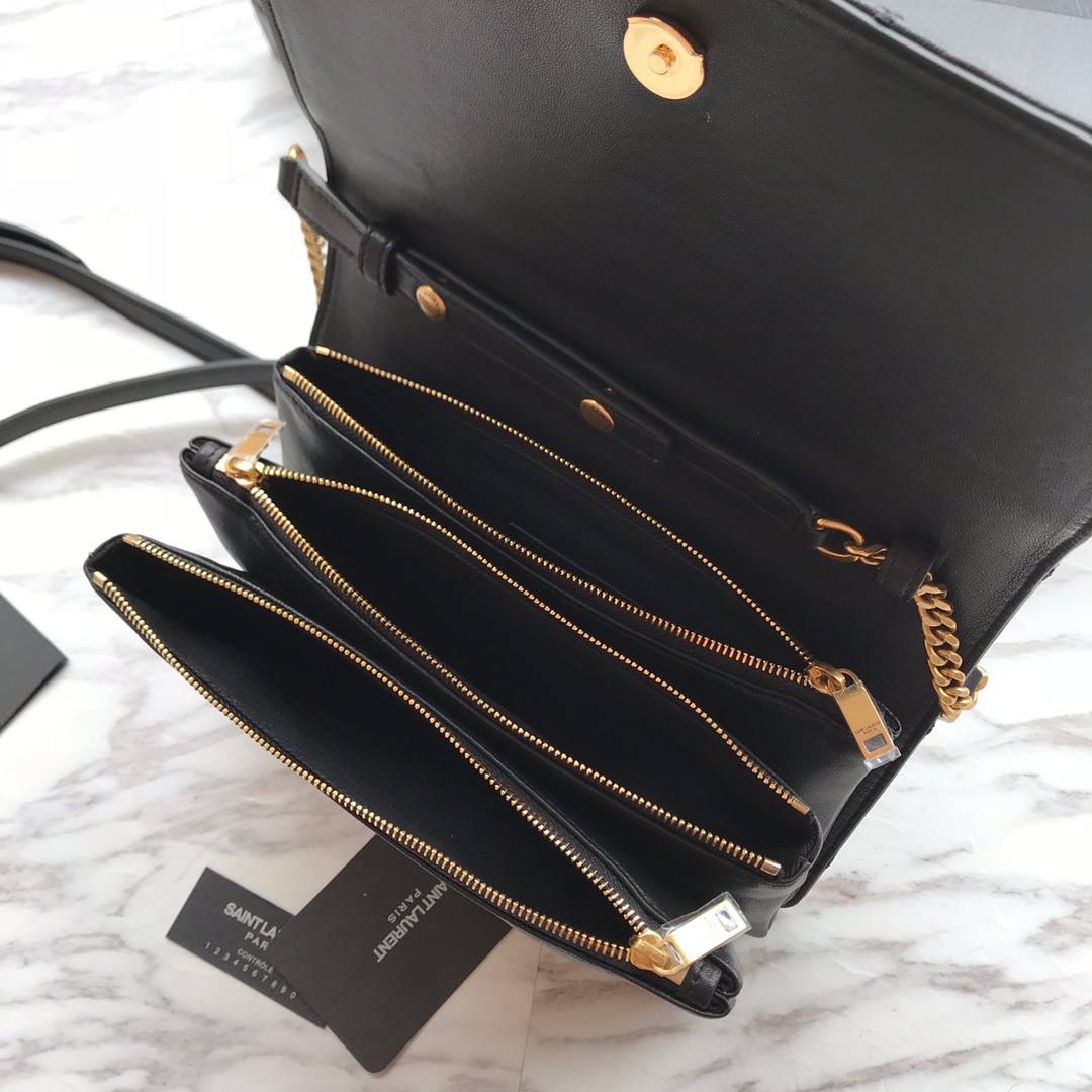 568906, ANGIE CHAIN BAG IN DIAMOND-QUILTED LAMBSKIN, YSL Saint Laurent
