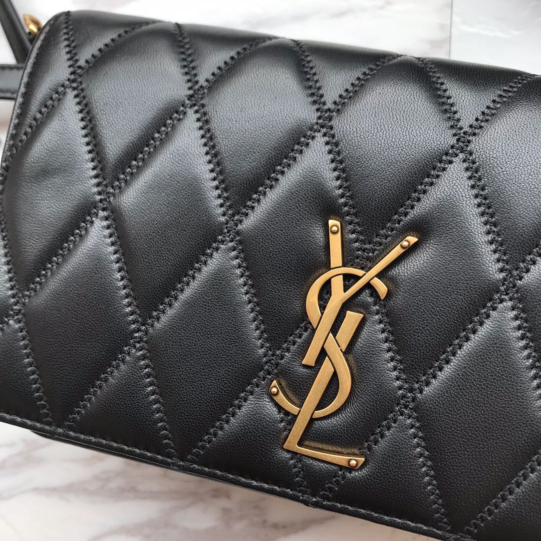 568906, ANGIE CHAIN BAG IN DIAMOND-QUILTED LAMBSKIN, YSL Saint Laurent