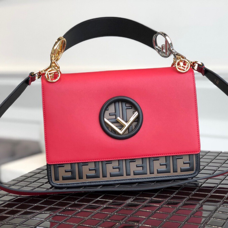 KAN I F, leather bag, Fendi Shoulder Bag