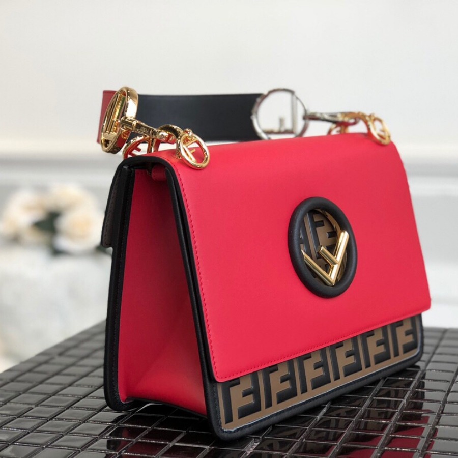 KAN I F, leather bag, Fendi Shoulder Bag