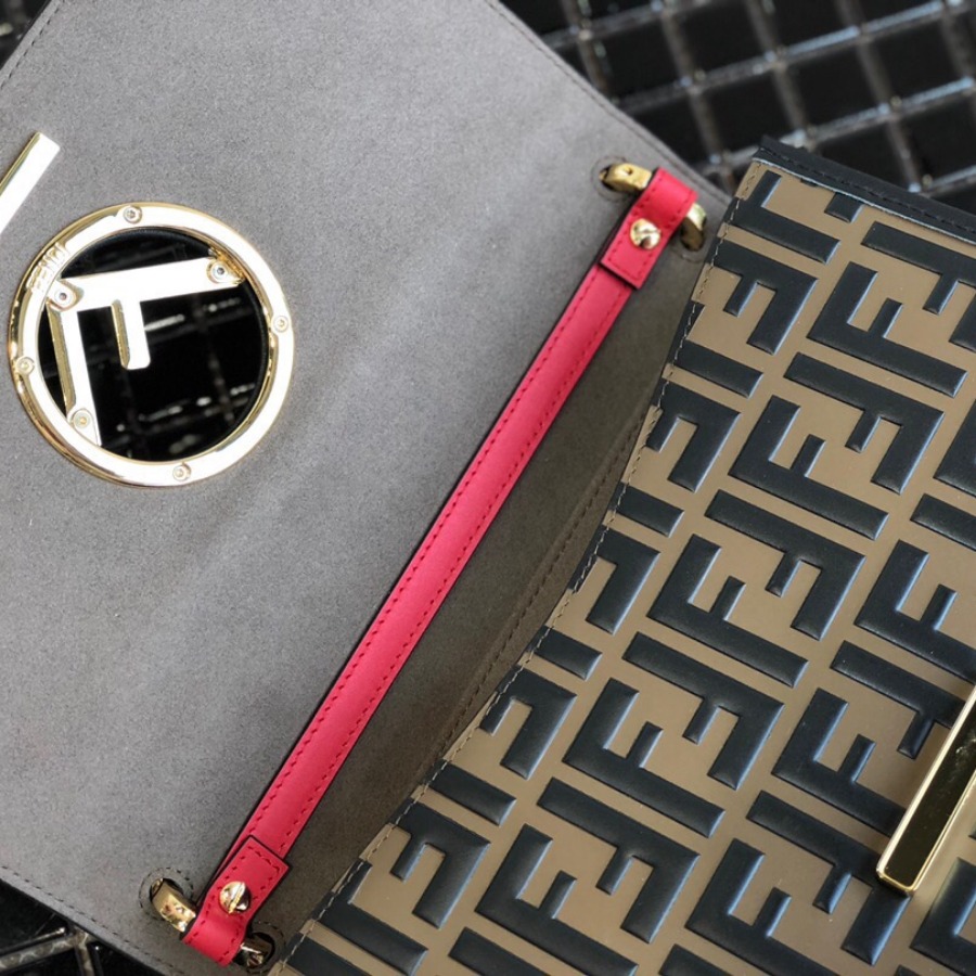 KAN I F, leather bag, Fendi Shoulder Bag