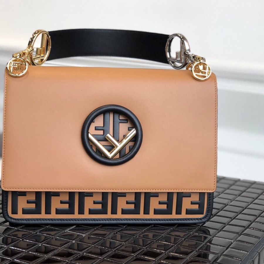 KAN I F, leather bag, Fendi Shoulder Bag