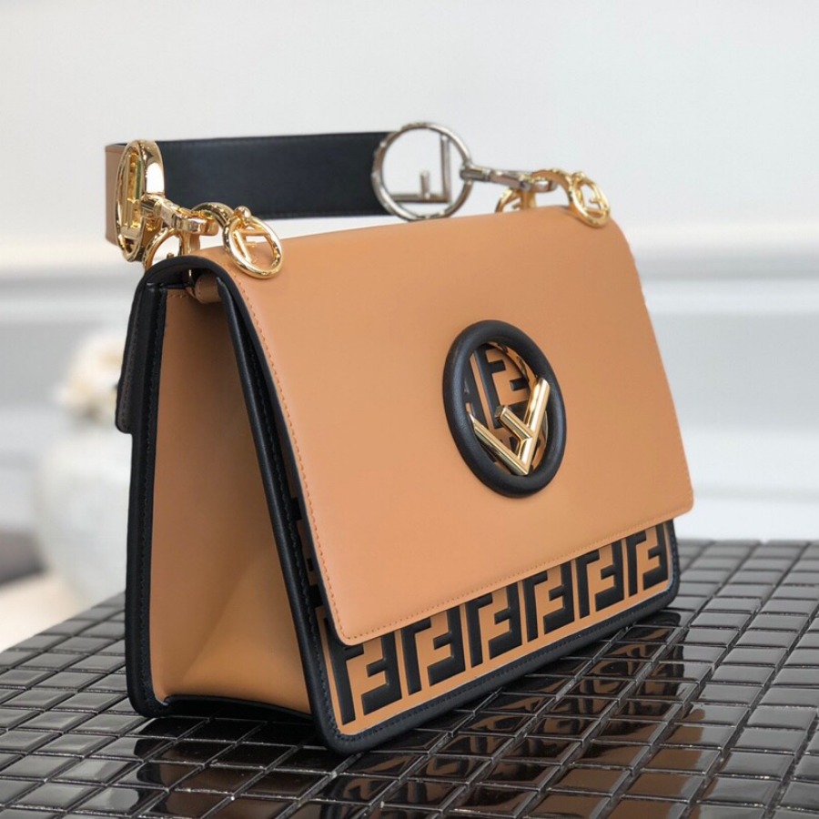 KAN I F, leather bag, Fendi Shoulder Bag