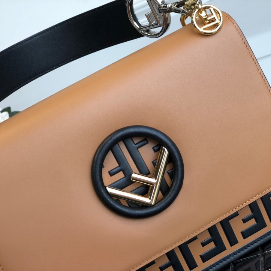 KAN I F, leather bag, Fendi Shoulder Bag