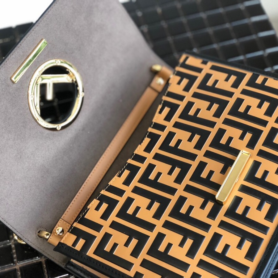 KAN I F, leather bag, Fendi Shoulder Bag