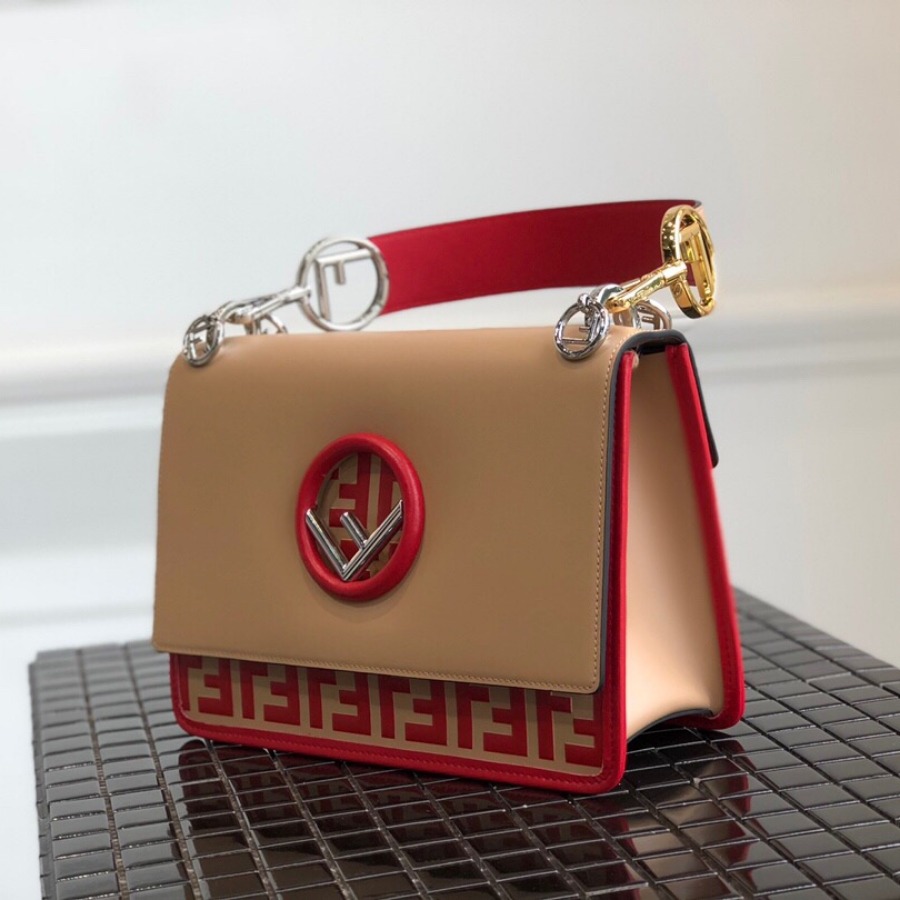 KAN I F, leather bag, Fendi Shoulder Bag