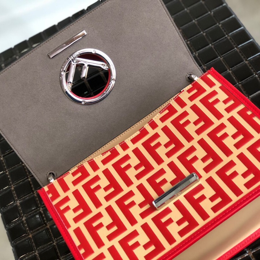 KAN I F, leather bag, Fendi Shoulder Bag