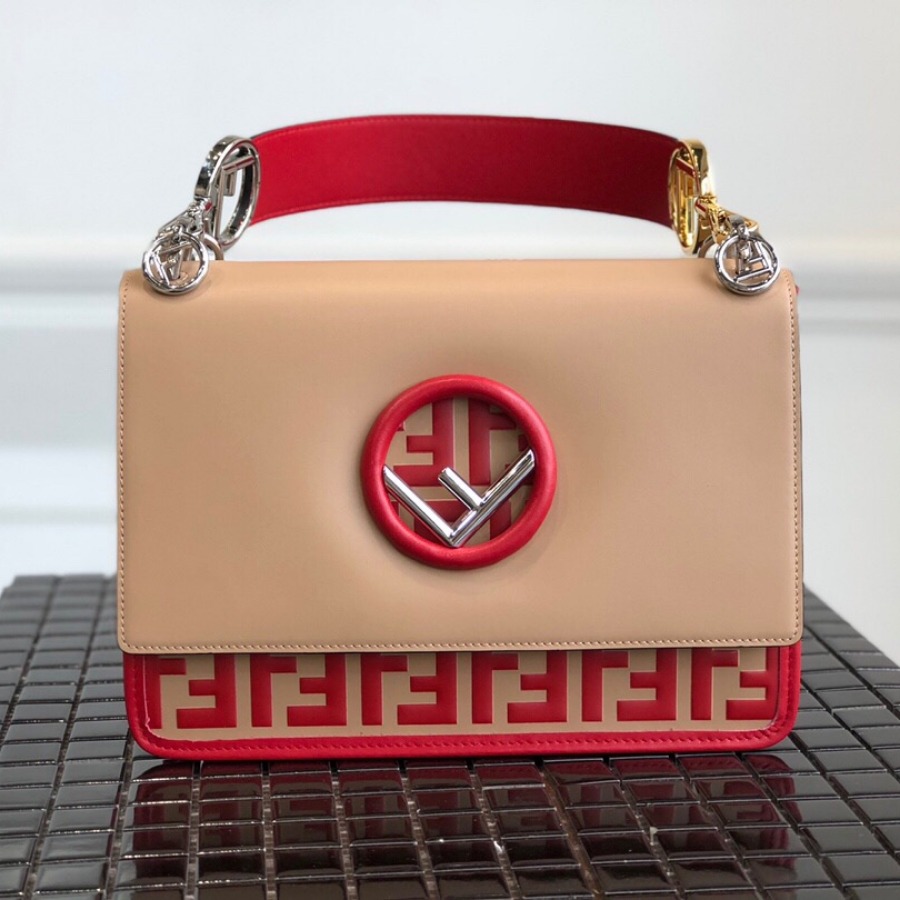 KAN I F, leather bag, Fendi Shoulder Bag
