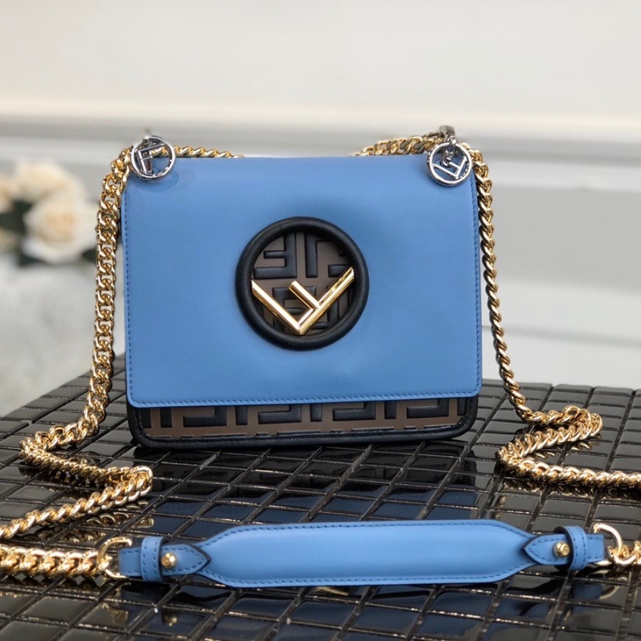 KAN I F SMALL, leather mini-bag, Fendi Shoulder Bag