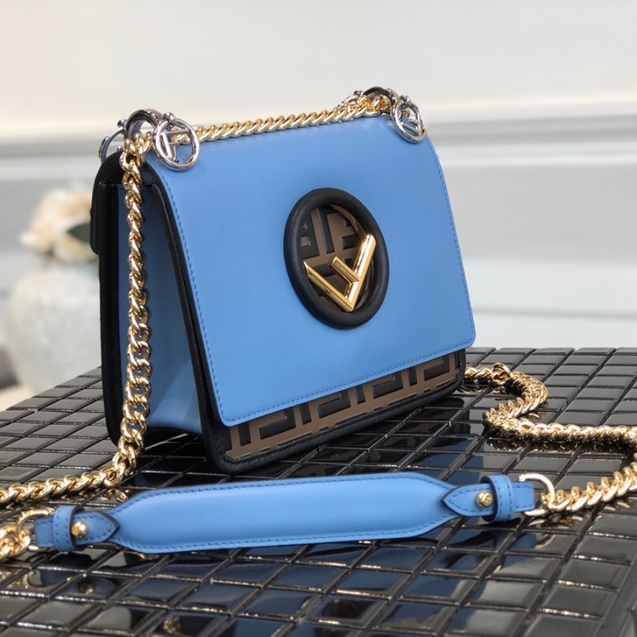 KAN I F SMALL, leather mini-bag, Fendi Shoulder Bag