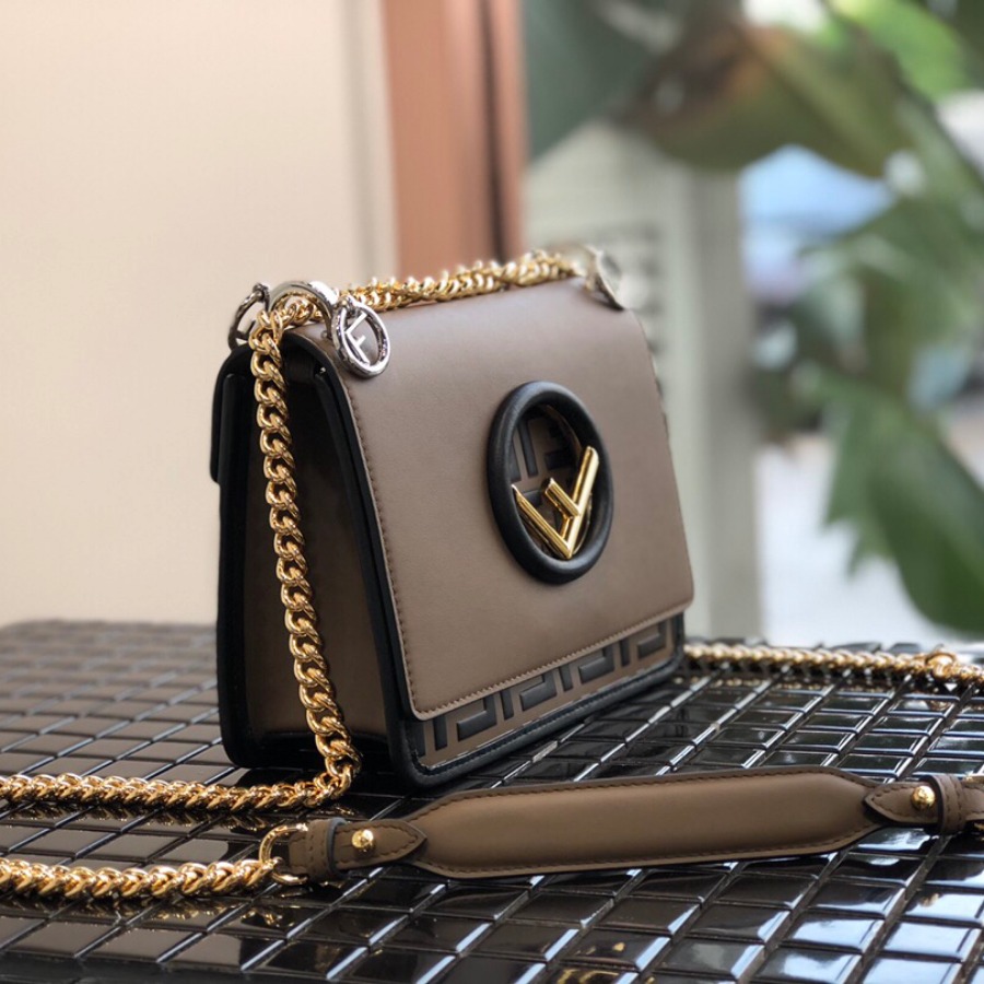 KAN I F SMALL, leather mini-bag, Fendi Shoulder Bag