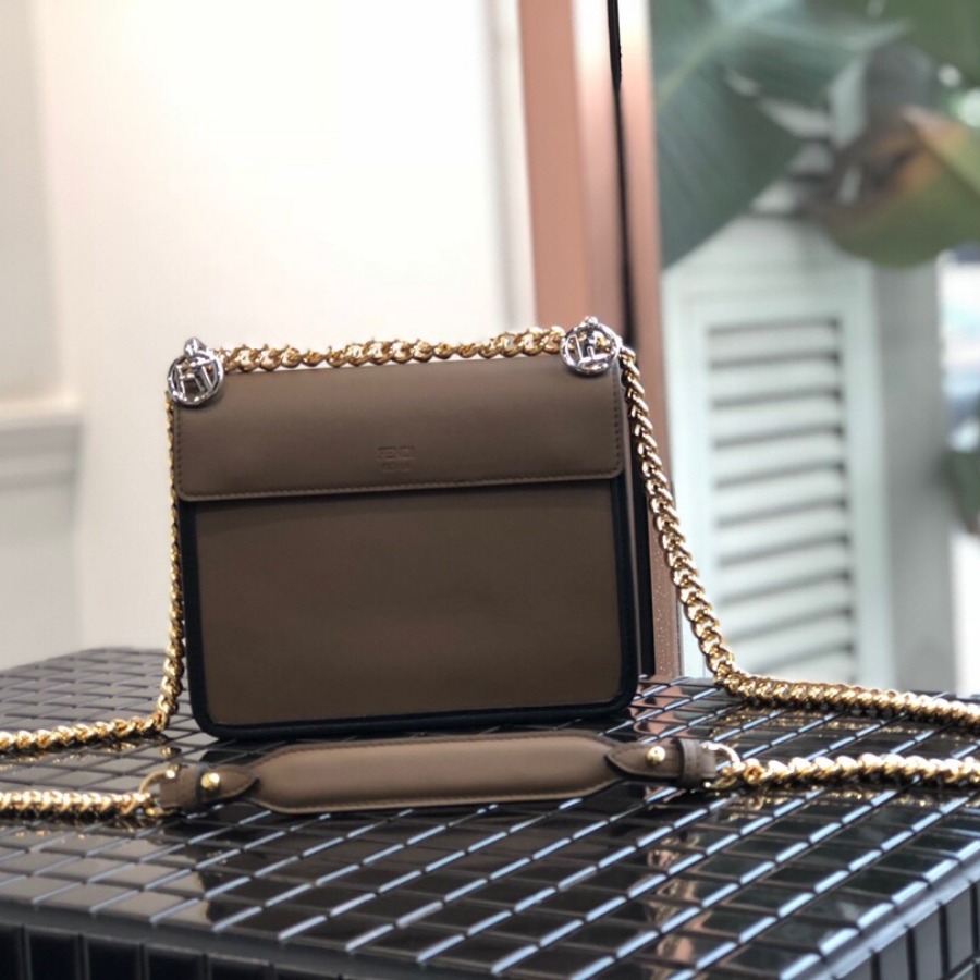 KAN I F SMALL, leather mini-bag, Fendi Shoulder Bag