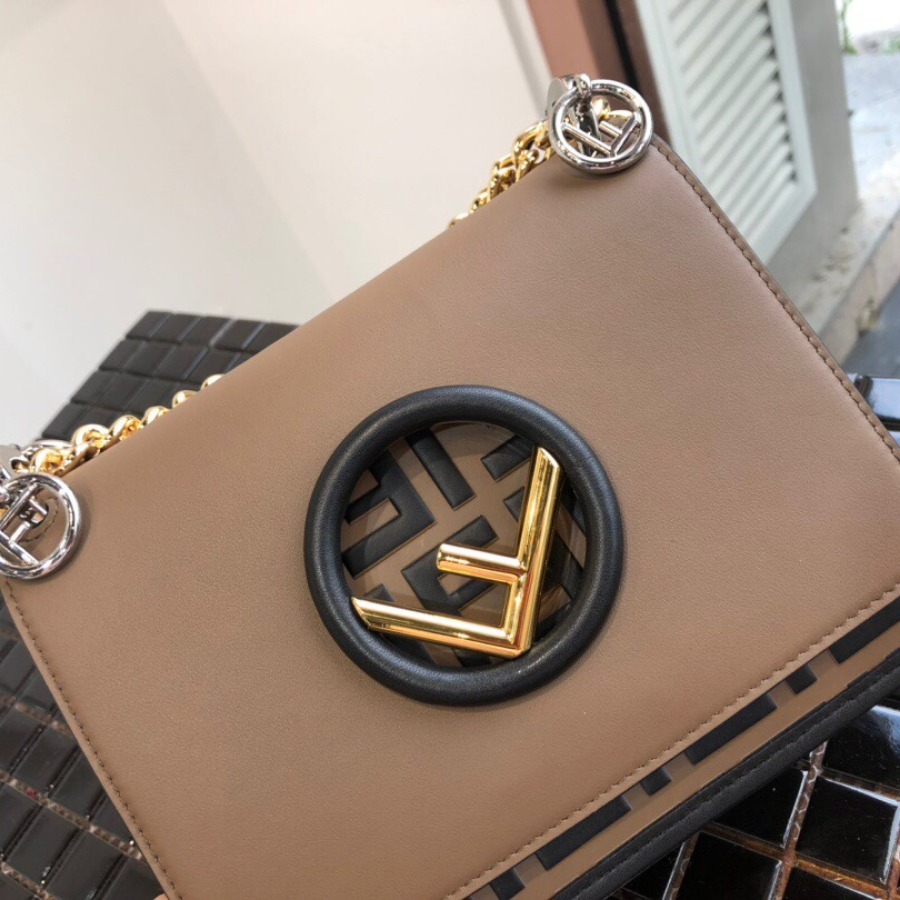 KAN I F SMALL, leather mini-bag, Fendi Shoulder Bag