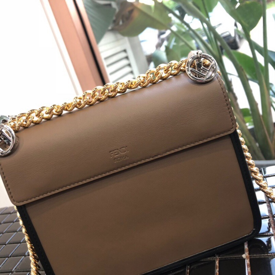 KAN I F SMALL, leather mini-bag, Fendi Shoulder Bag