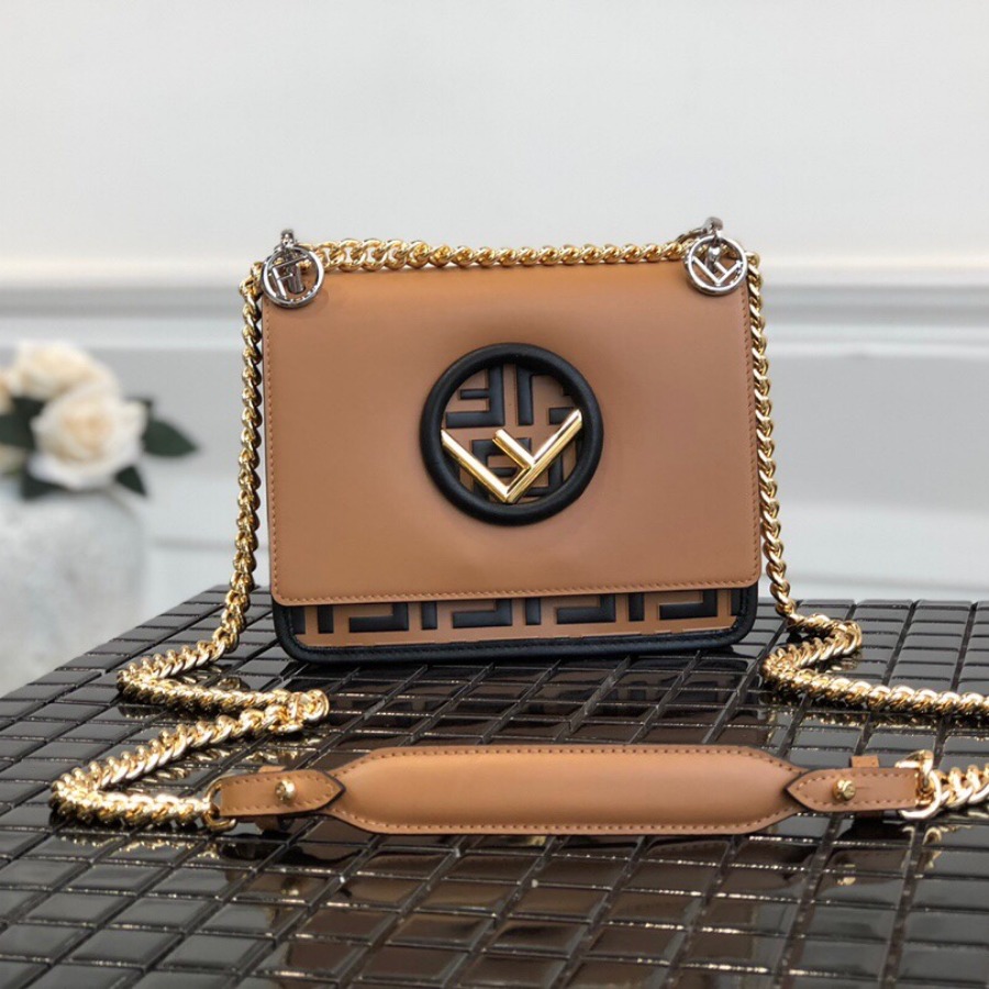 KAN I F SMALL, leather mini-bag, Fendi Shoulder Bag