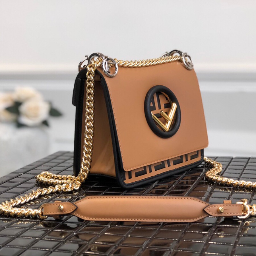 KAN I F SMALL, leather mini-bag, Fendi Shoulder Bag