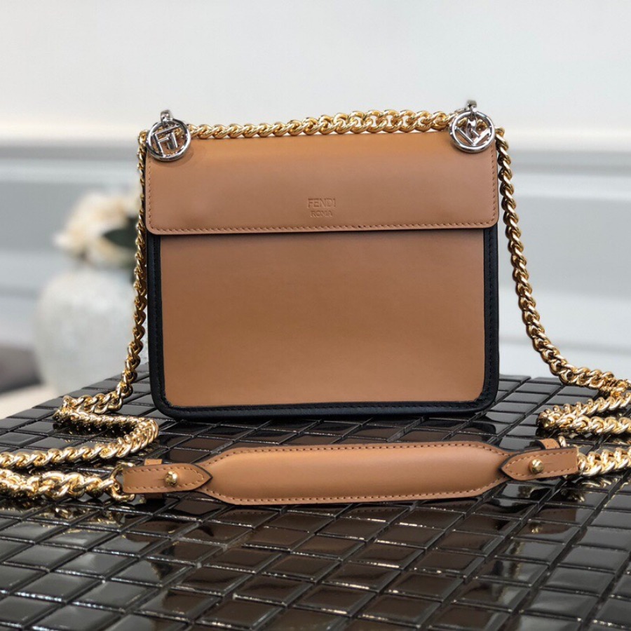 KAN I F SMALL, leather mini-bag, Fendi Shoulder Bag