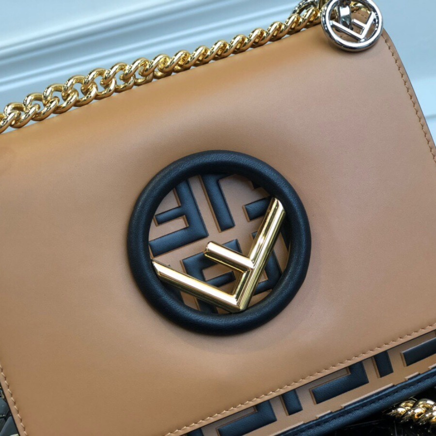 KAN I F SMALL, leather mini-bag, Fendi Shoulder Bag