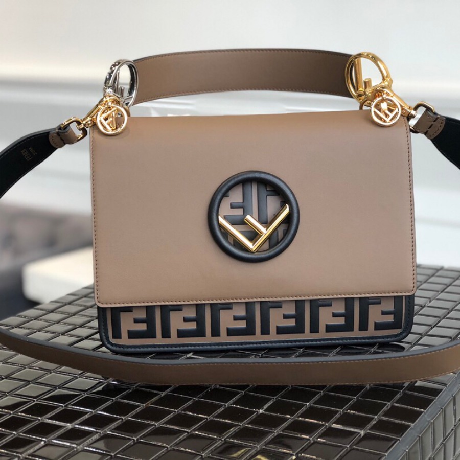 KAN I F, leather bag, Fendi Shoulder Bag