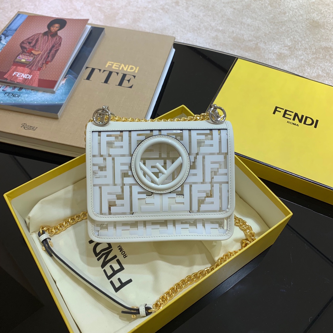 KAN I F SMALL, PU mini-bag, Fendi Shoulder Bag