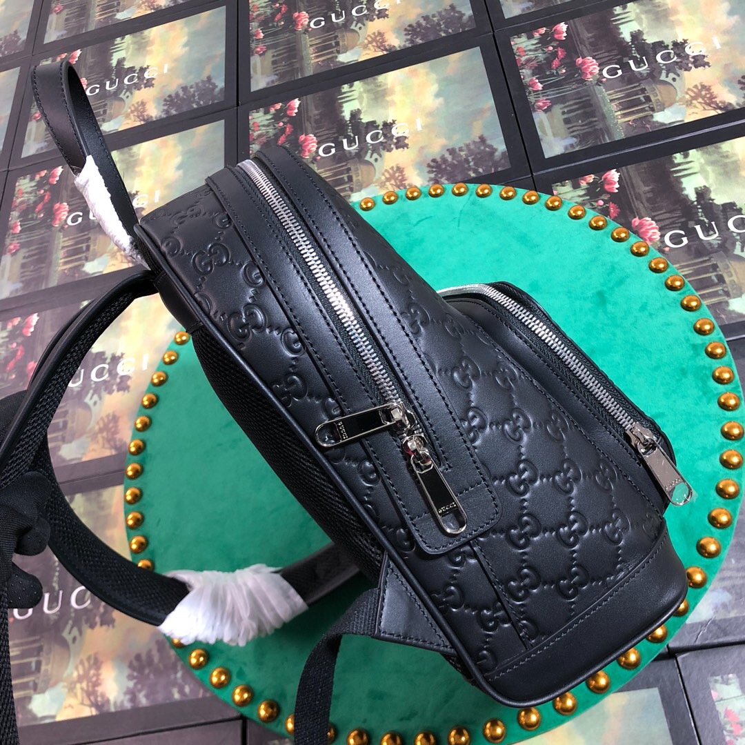 450967 Gucci Signature leather backpack, Gucci Men's Backpacks