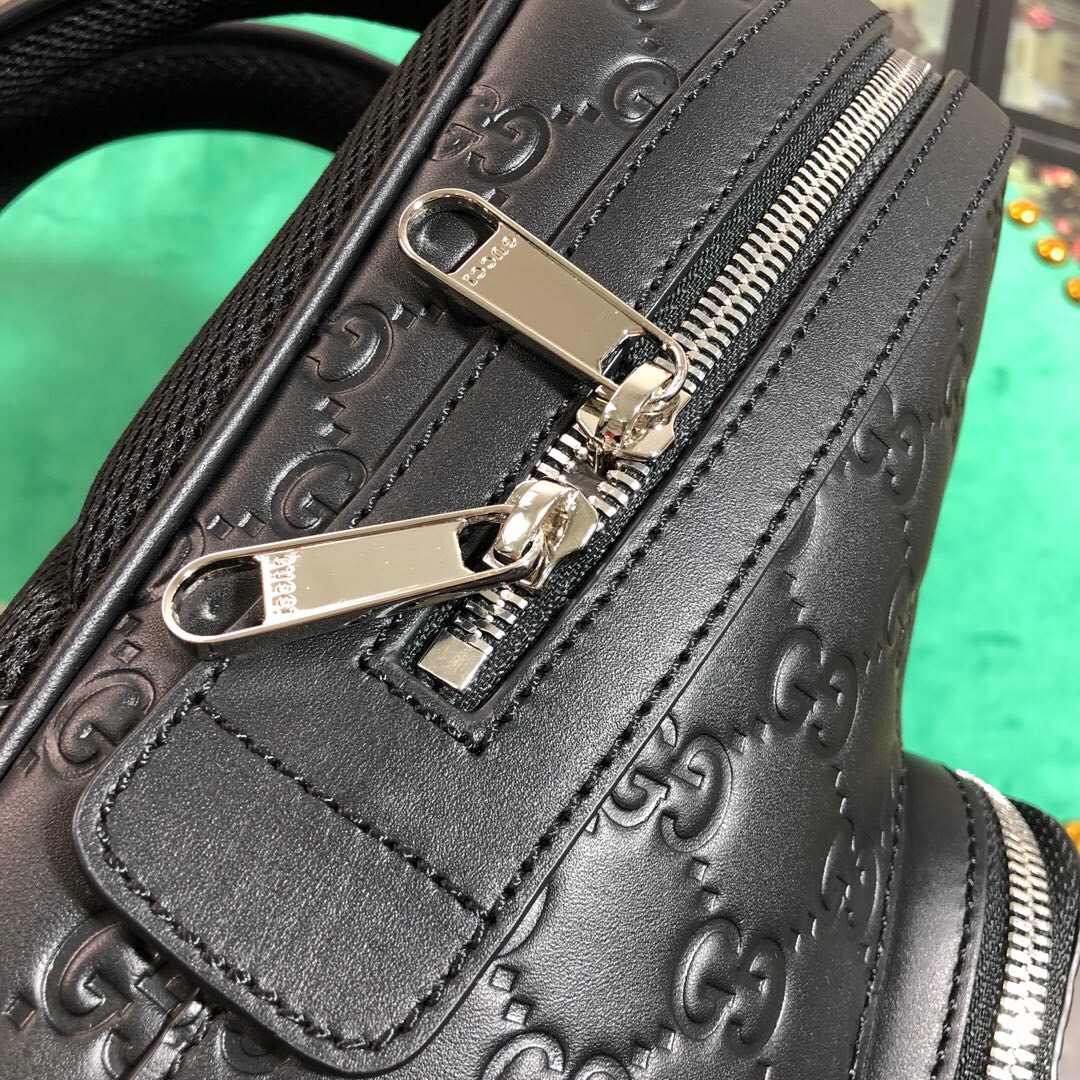 450967 Gucci Signature leather backpack, Gucci Men's Backpacks