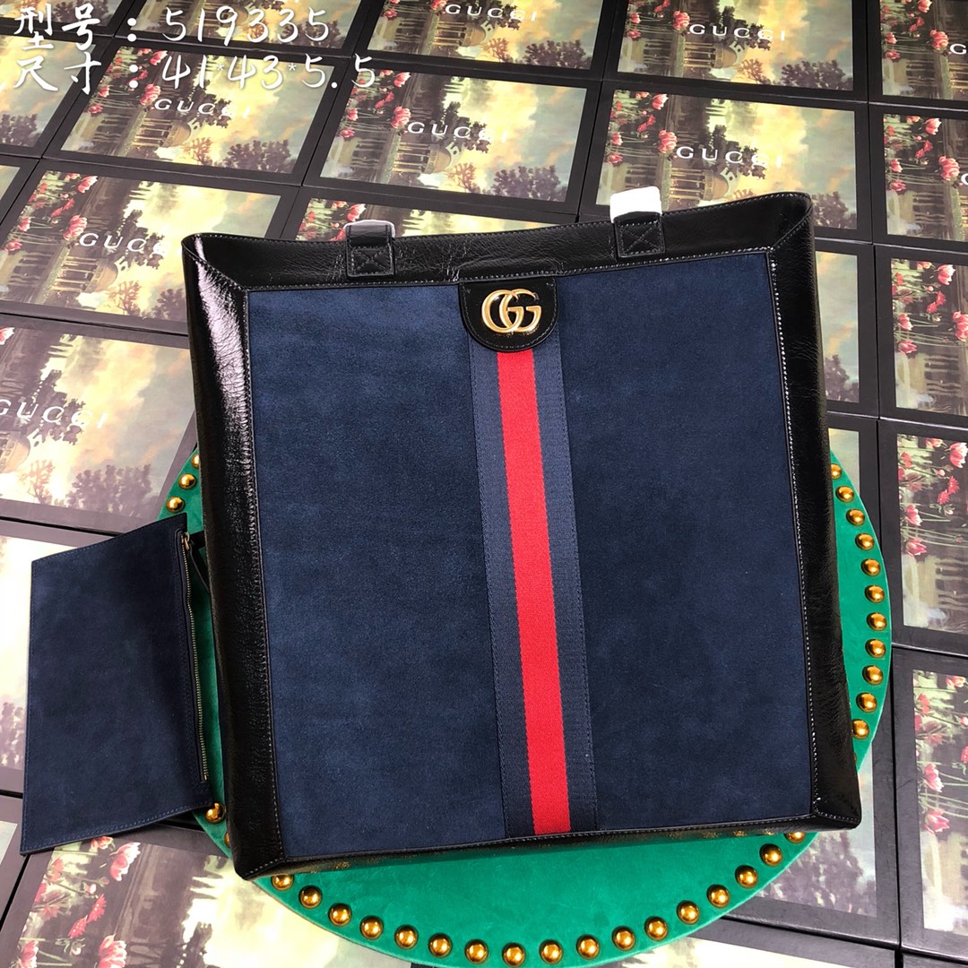519335 Ophidia suede large tote, Gucci Handbags