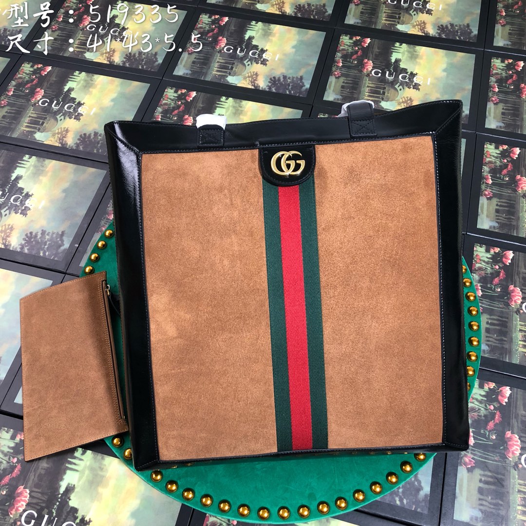 519335 Ophidia suede large tote, Gucci Handbags