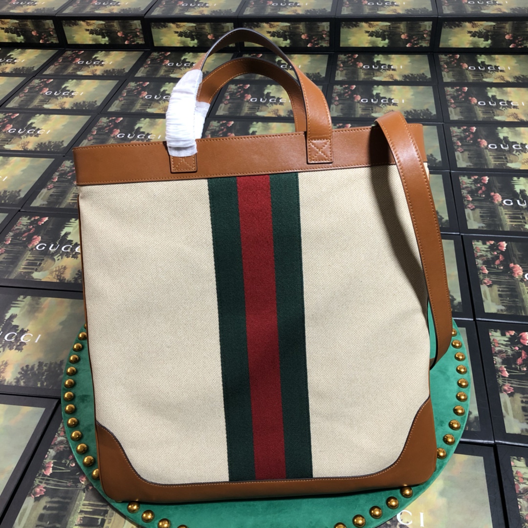 575067 Large vintage canvas tote, Gucci Handbags