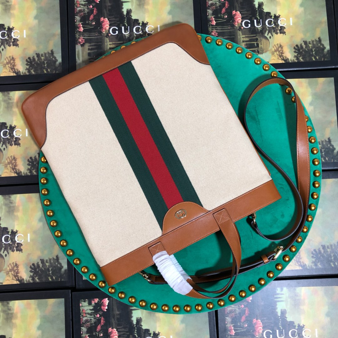 575067 Large vintage canvas tote, Gucci Handbags