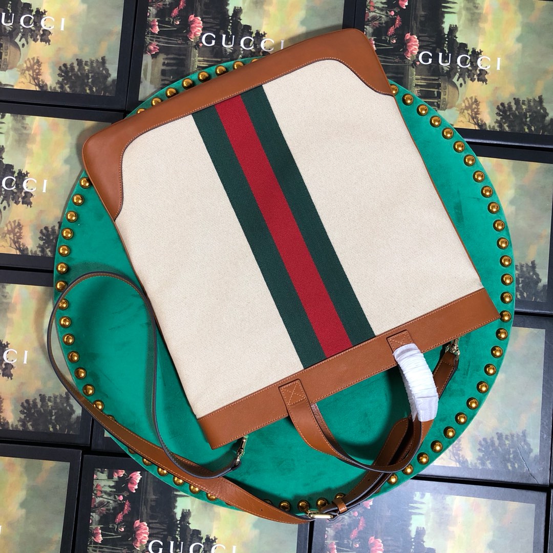 575067 Large vintage canvas tote, Gucci Handbags