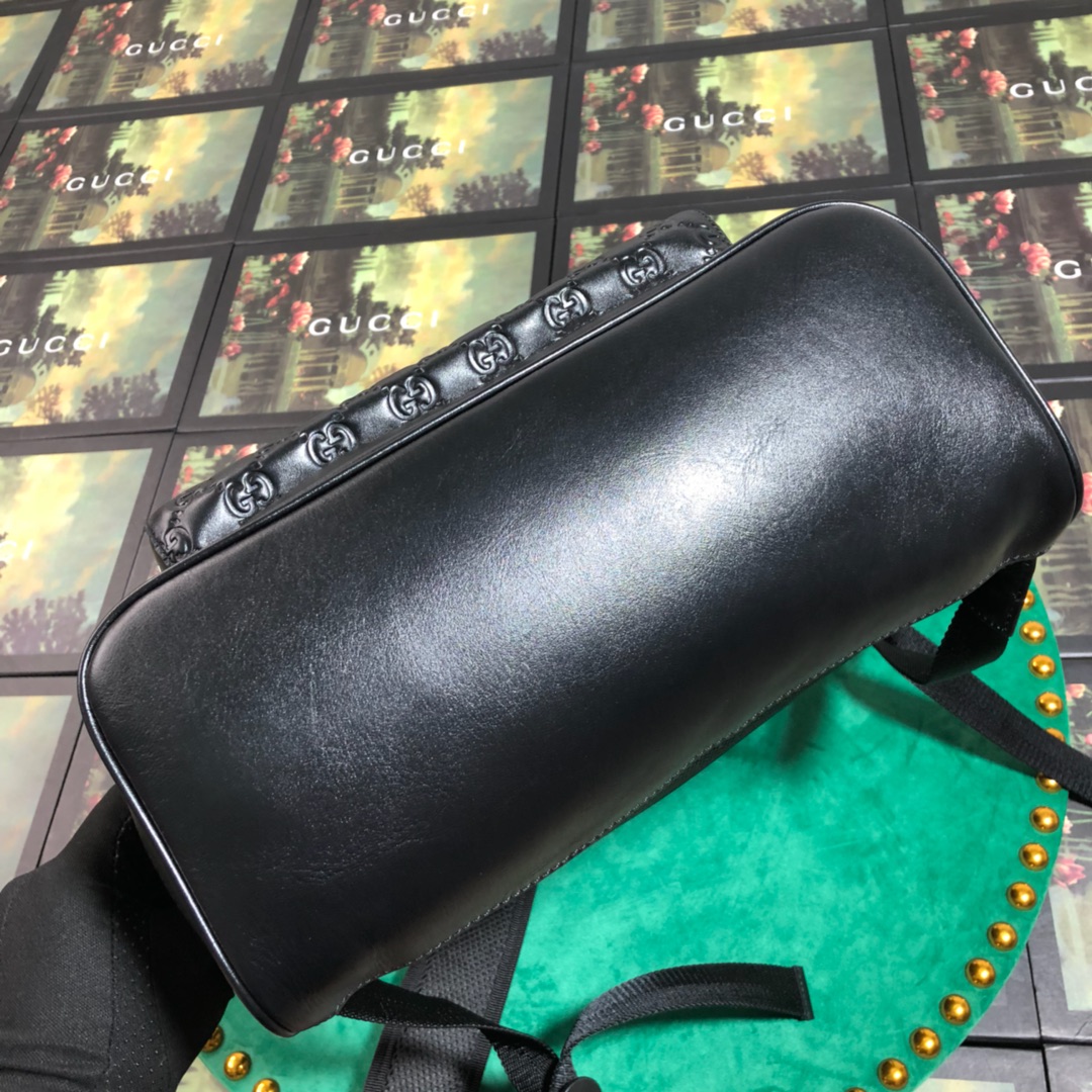 406370 Gucci Signature leather backpack, Men's Backpacks