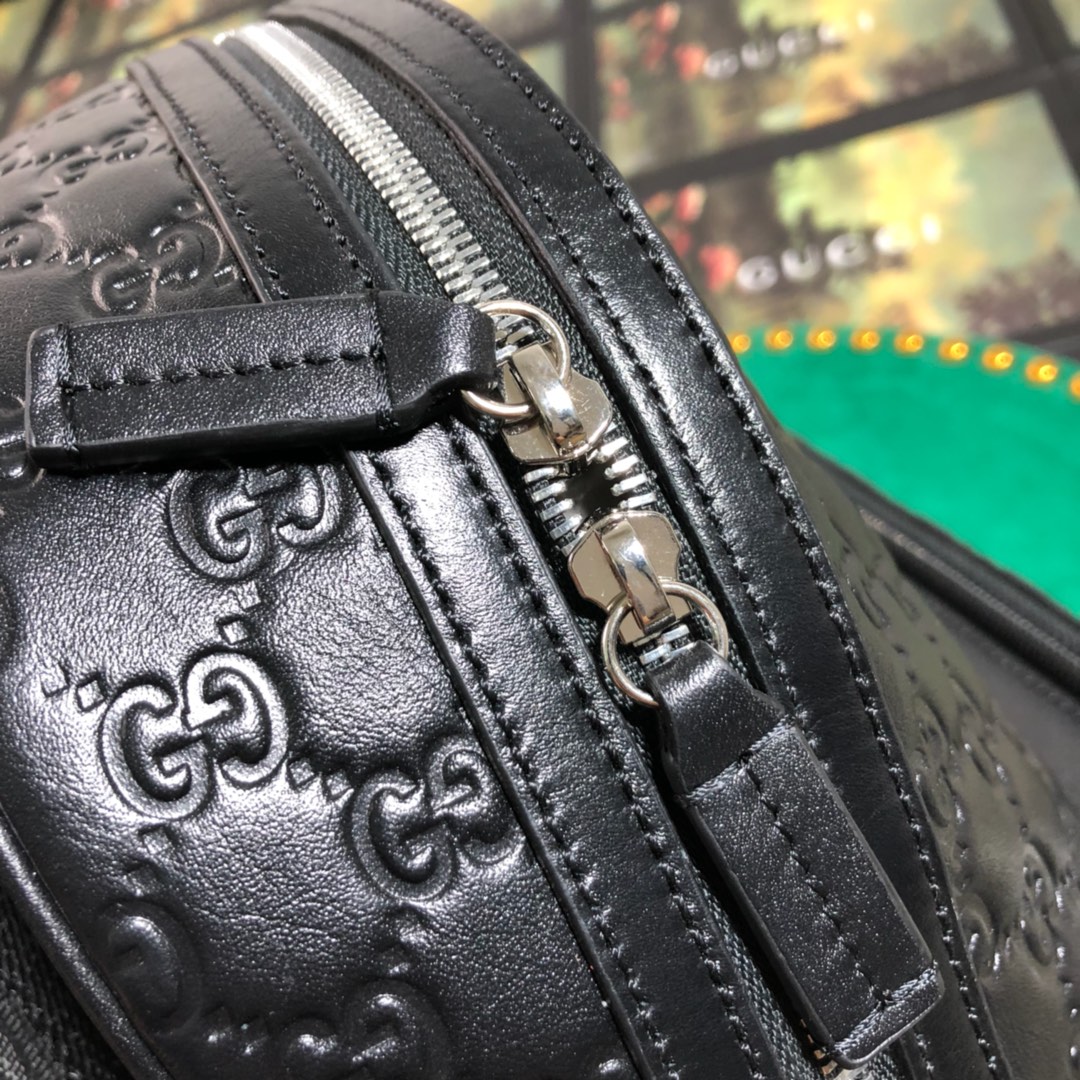 406370 Gucci Signature leather backpack, Men's Backpacks