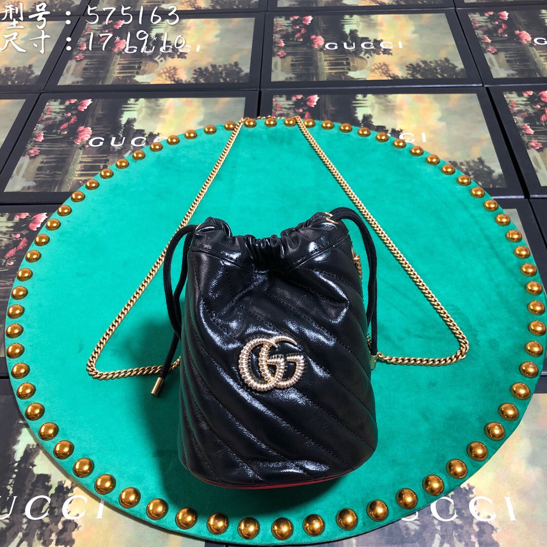 575163 GG Marmont mini bucket bag, Women's Mini Bags