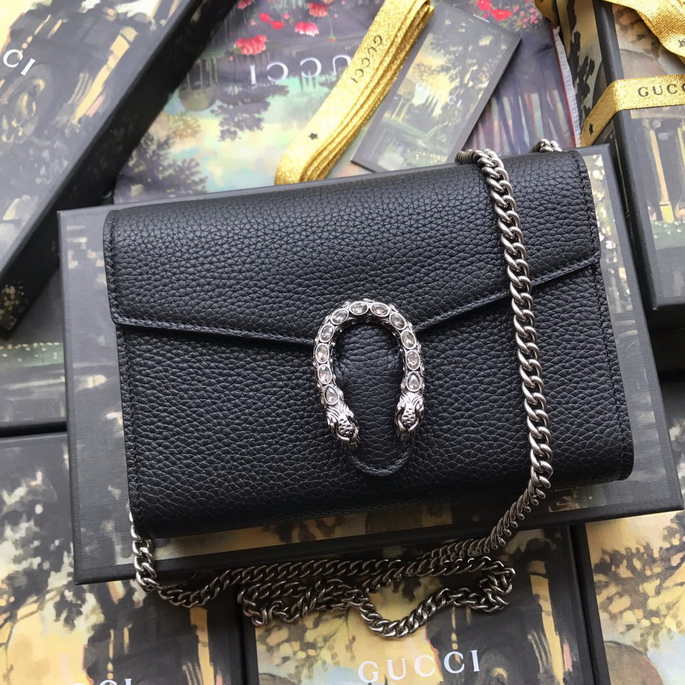 401231 Dionysus mini leather chain bag, Women's Wallets & Small Accessories