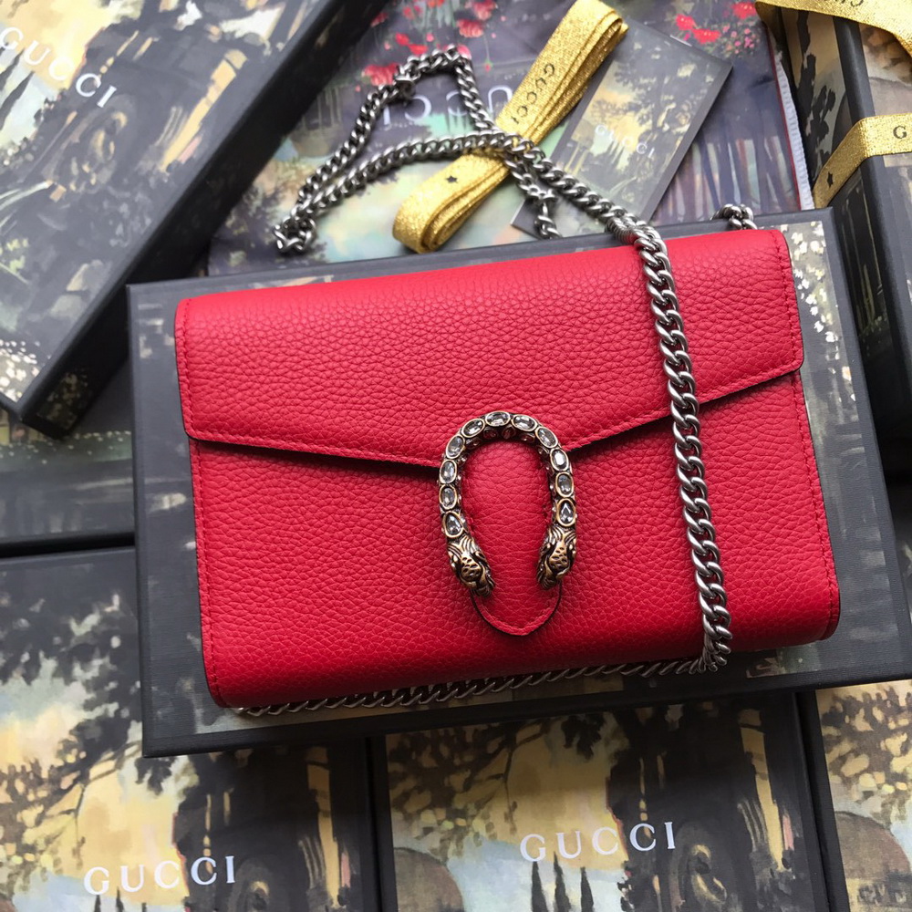 401231 Dionysus mini leather chain bag, Women's Wallets & Small Accessories