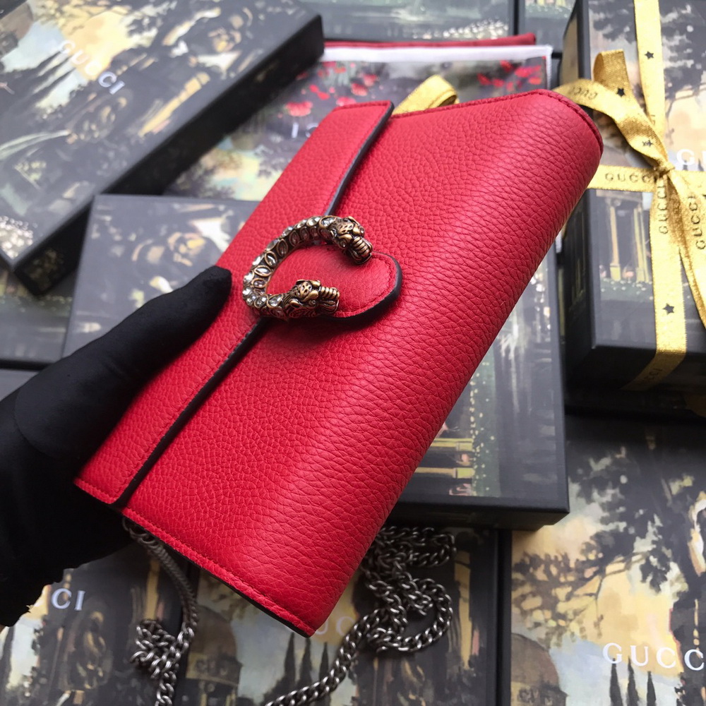 401231 Dionysus mini leather chain bag, Women's Wallets & Small Accessories